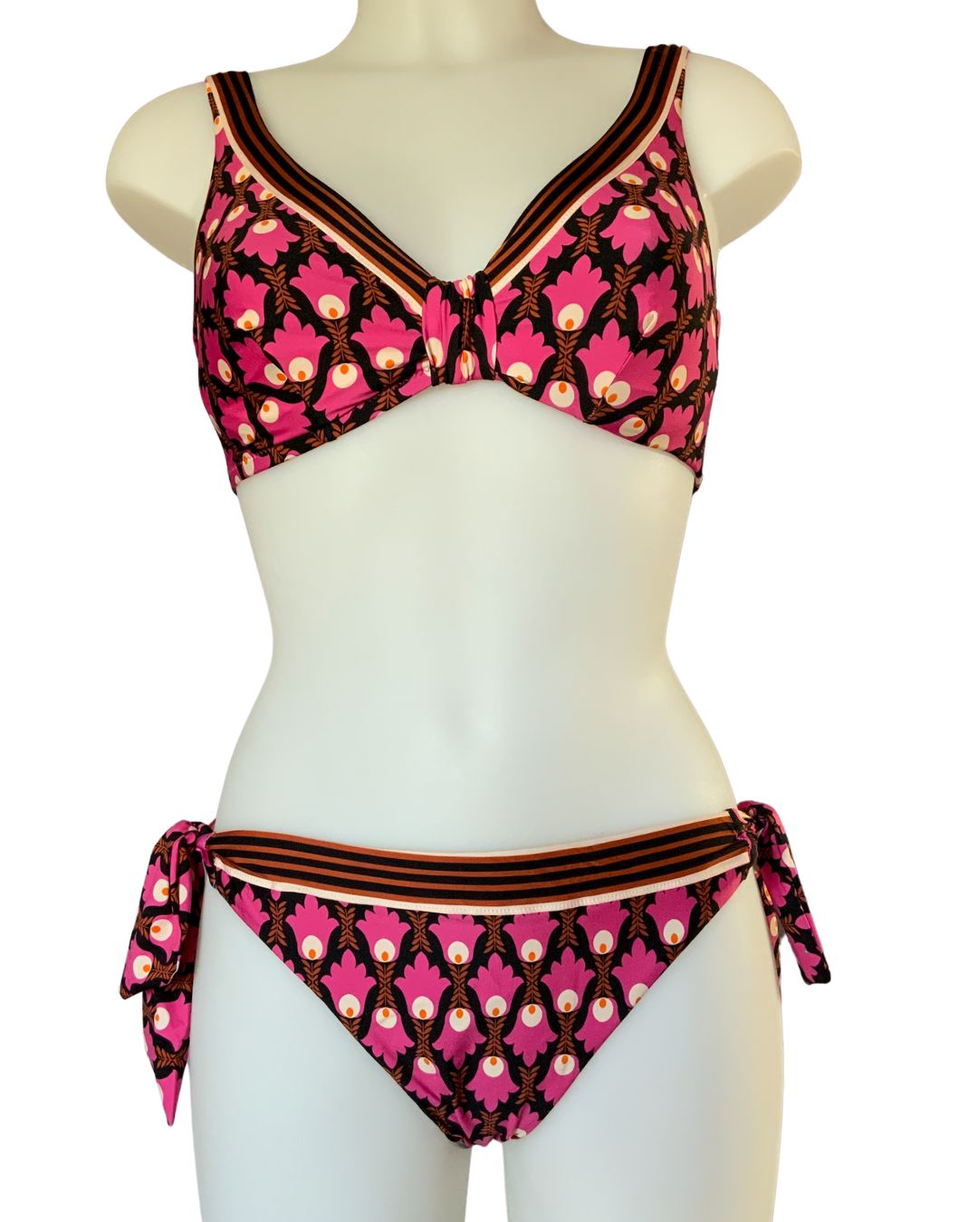 Bikinislip mit Schnürrung - Fuchsia,OL-RGXD-Fuchsia