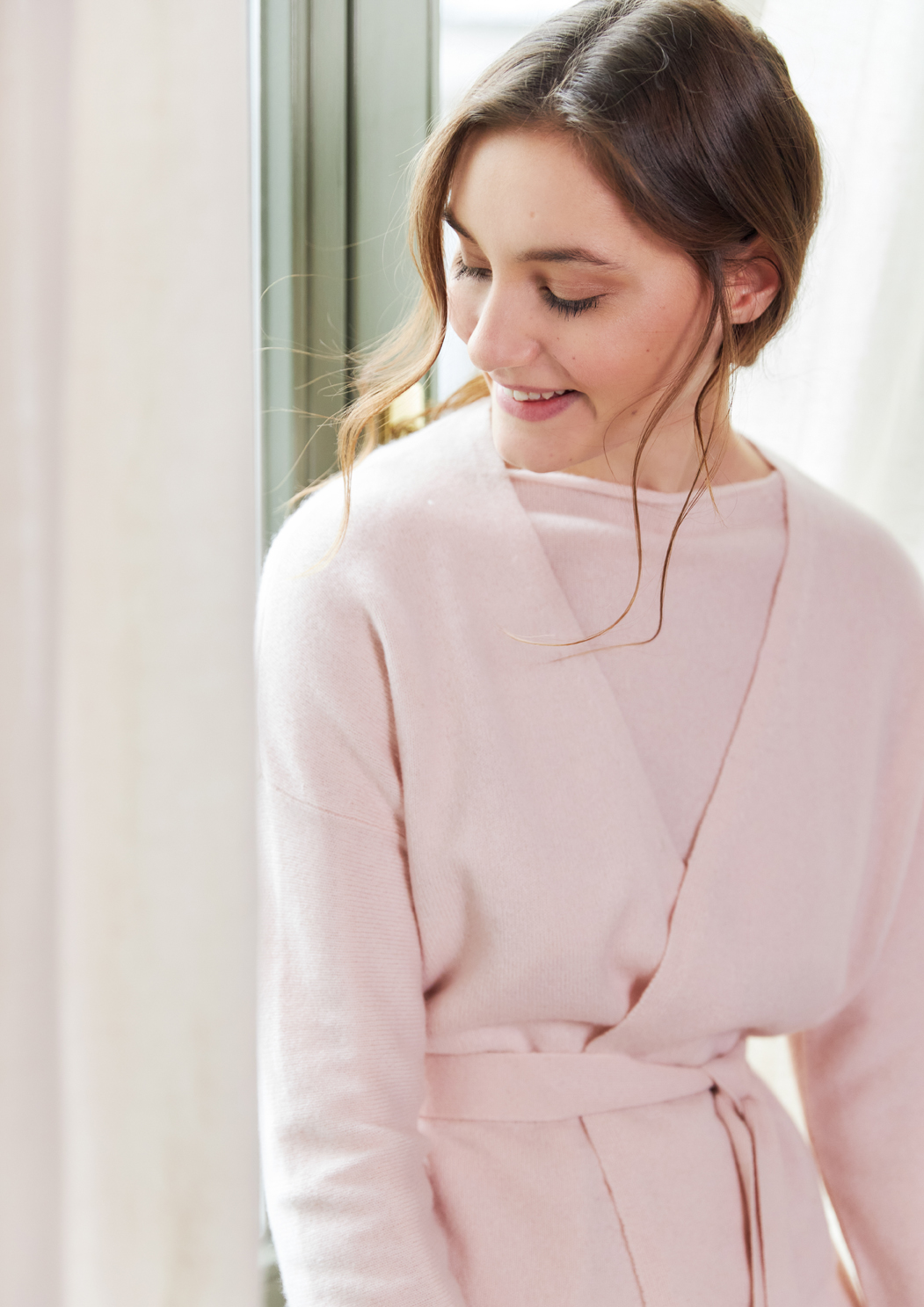 Pure Cashmere - Leichter Cardigan - Powder