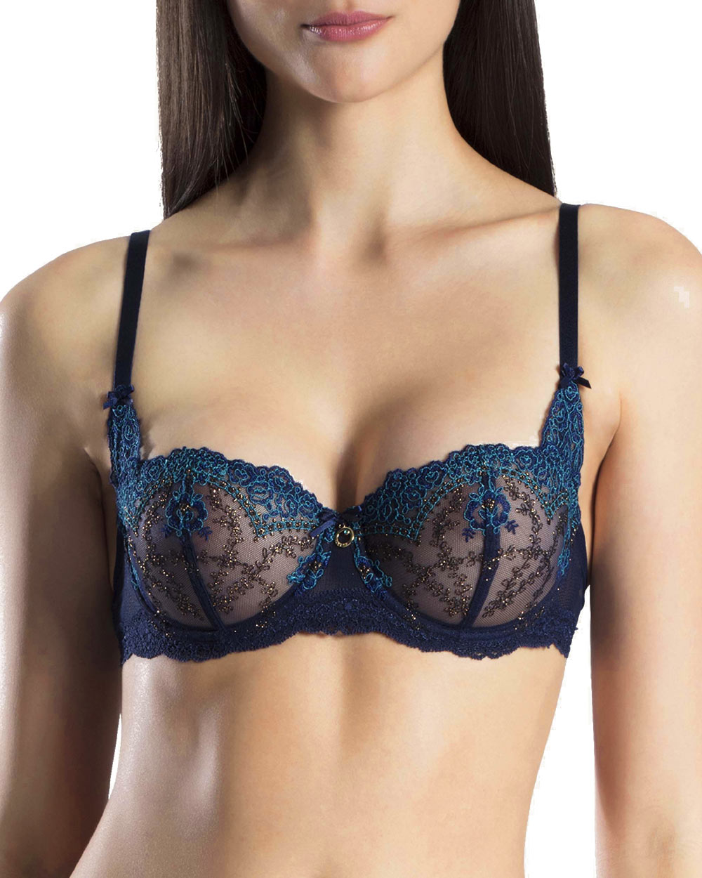 Aubade BH Halbschale Belle d`Ispahan Blau