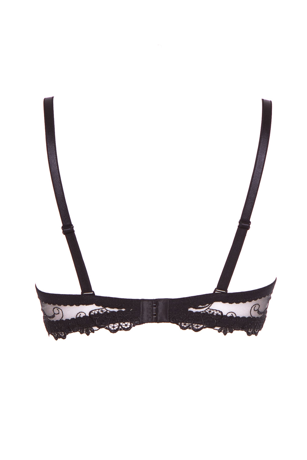 Bandeau BH abnehmbare Träger - Dressing Floral Schwarz 