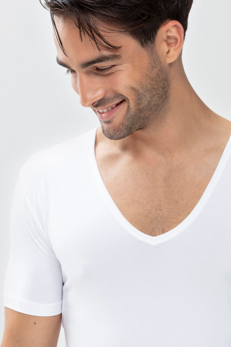 Drunterhemd - V-Neck | Slim fit Serie Dry Cotton Functional - Weiß 