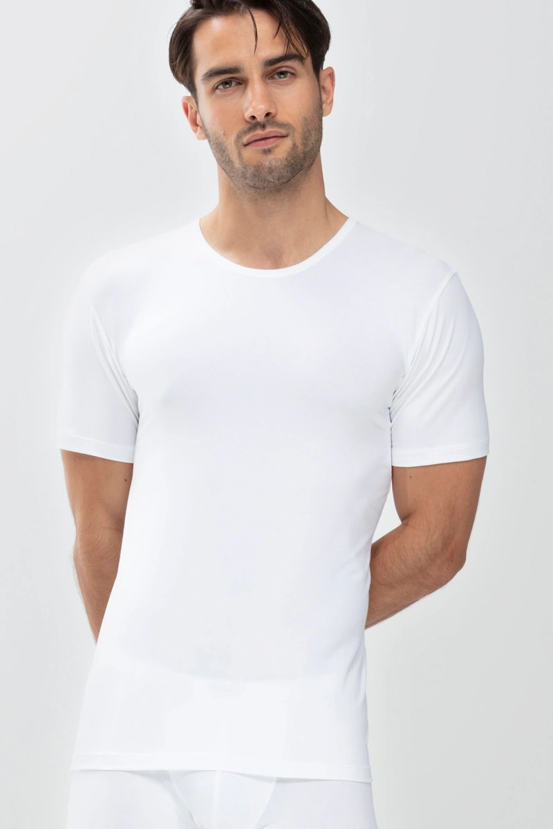 Drunterhemd - Crew-Neck Serie Dry Cotton Functional - Weiß 