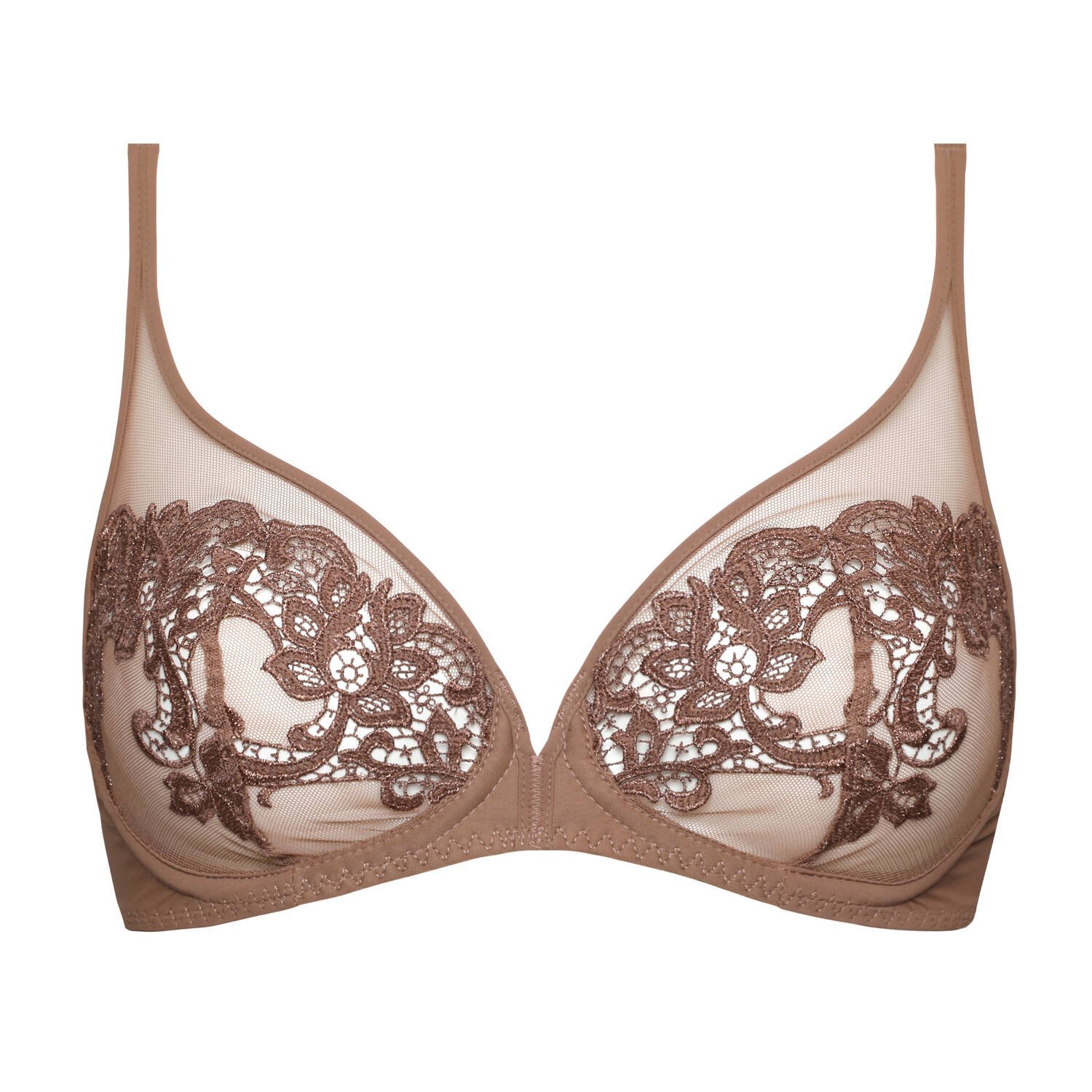 Bügel BH mit tiefem Ausschnitt - Saga - Tender Brown - Simone Perele  