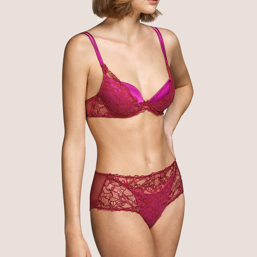 Andres Sarda - Tamara - Bourgogone - unterlegter BH tief dekoltiert—AS-3310416-Bou