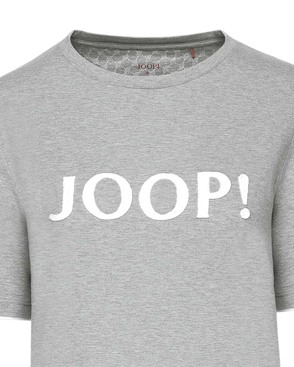 JOOP! Kurzarm-Shirt Grau Melange - Detailansicht Ausschnitt