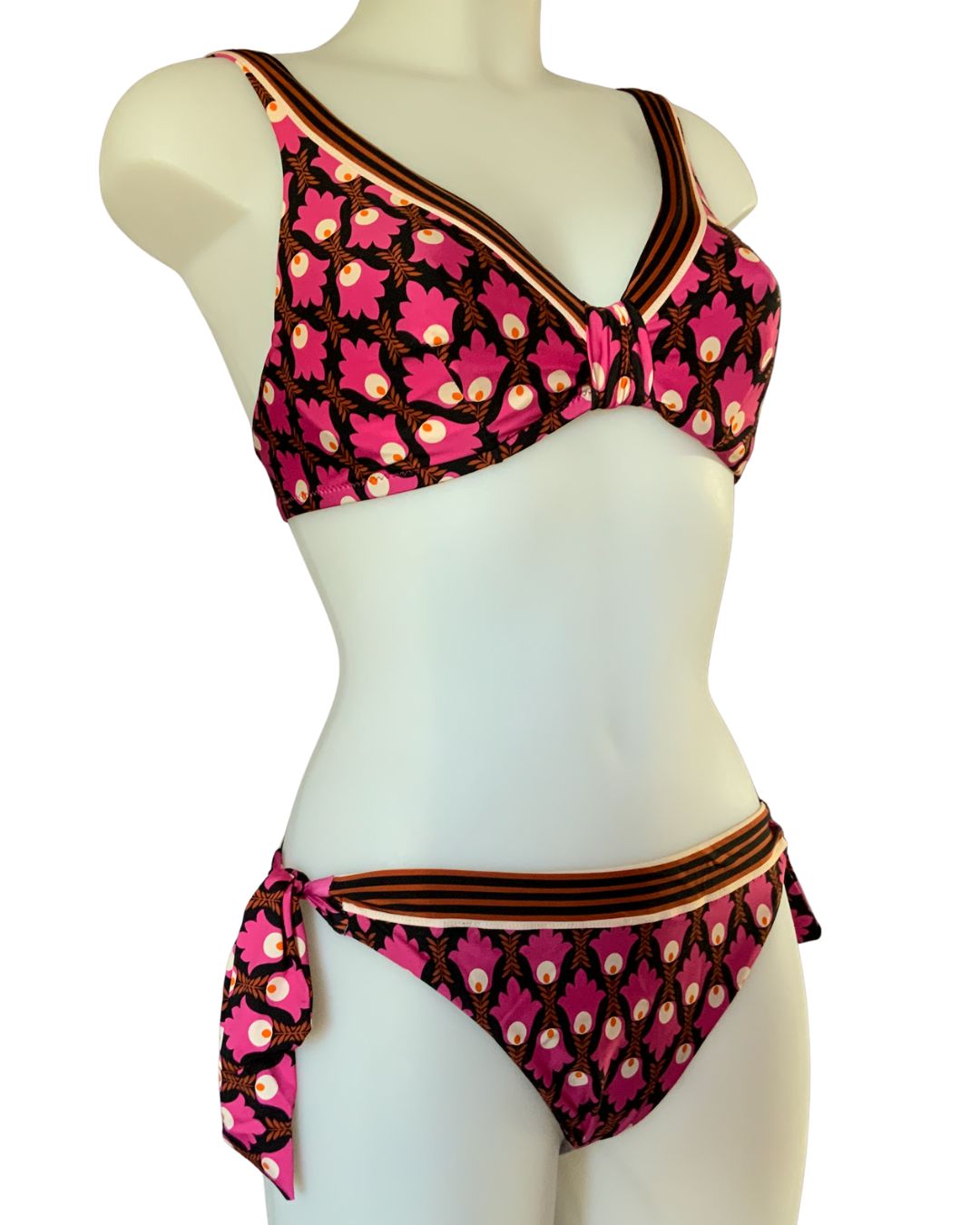 Bikinislip mit Schnürrung - Fuchsia,OL-RGXD-Fuchsia