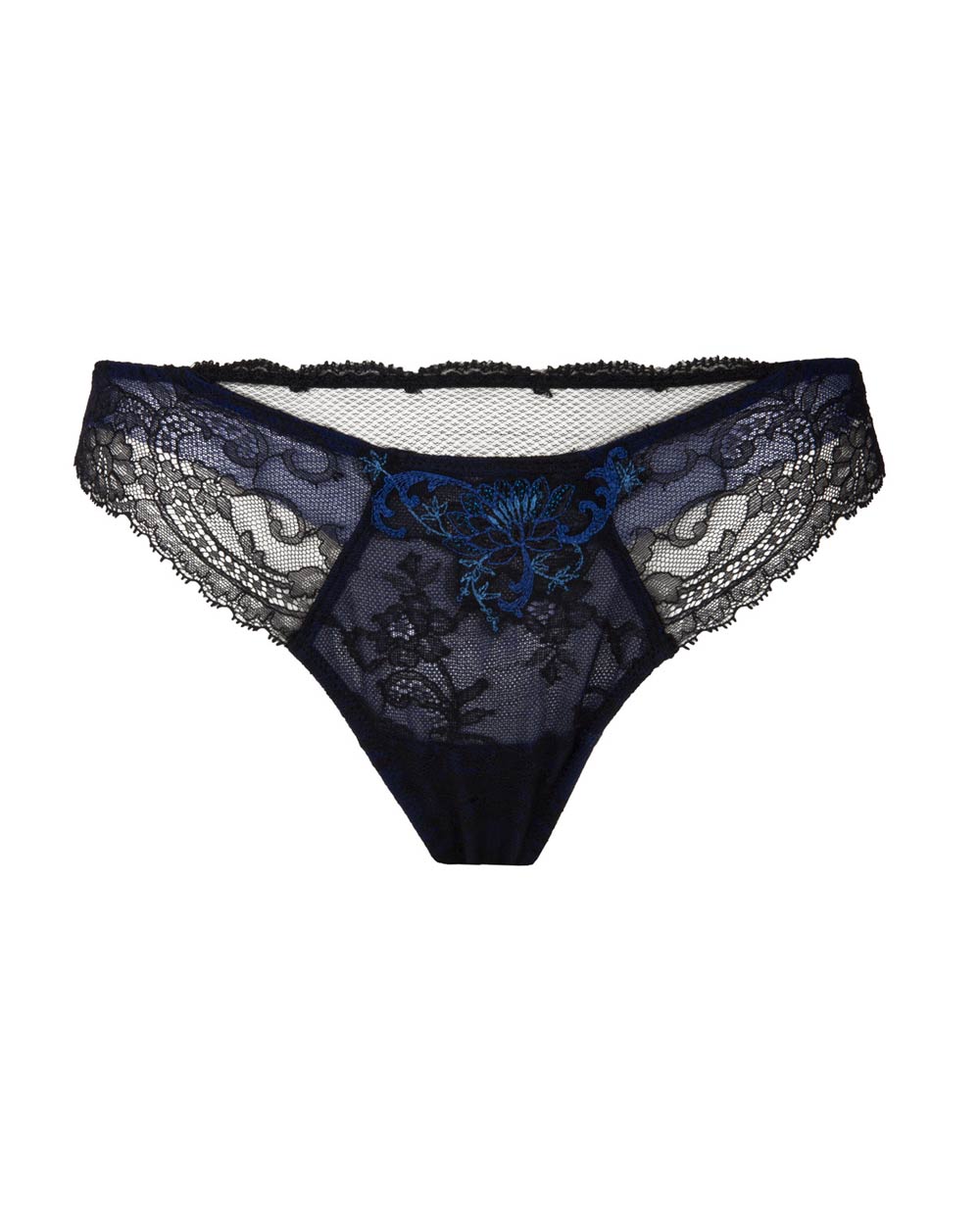 Lise Charmel String Fete Precieuse Schwarz Blau - Detailansicht